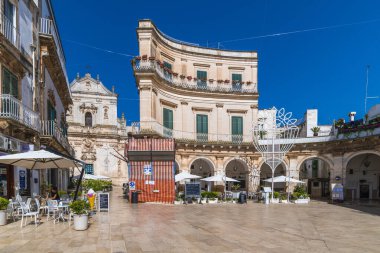 Martina Franca şehir merkezi, Taranto, İtalya 