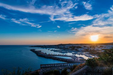 Santa Maria di Leuca 'nın manzarası, Salento, İtalya