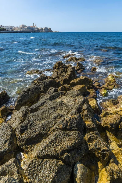Italiaanse Kleine Havenstad Zee Overdag Zomer — Stockfoto
