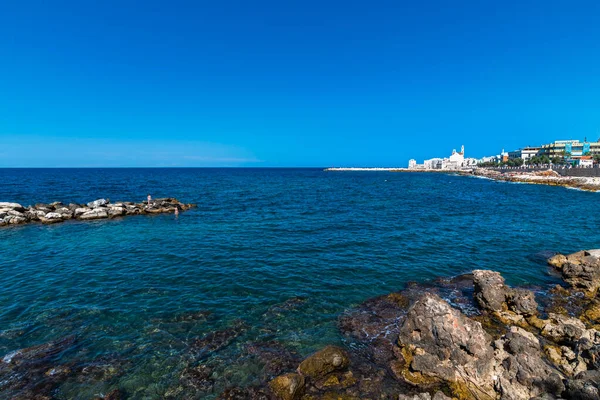Italiaanse Kleine Havenstad Zee Overdag Zomer — Stockfoto