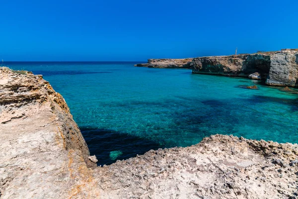 Torre Uluzzo Baai Kustlijn Salento Italië — Stockfoto