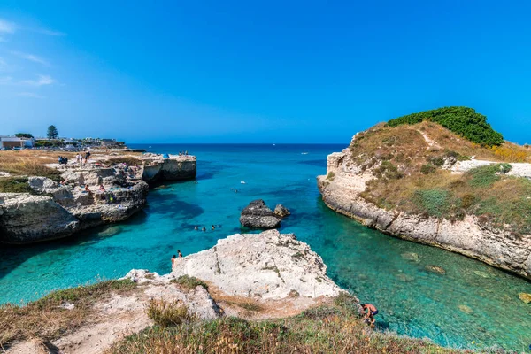 Torre Uluzzo Bay Coastline Salento Italy — Stock Photo, Image