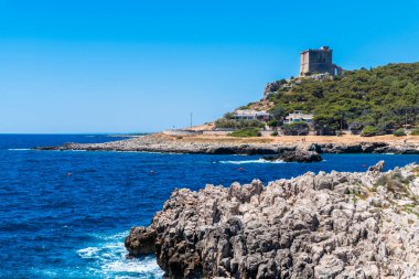 Torre Uluzzo Körfezi ve kıyı şeridi, Salento, İtalya