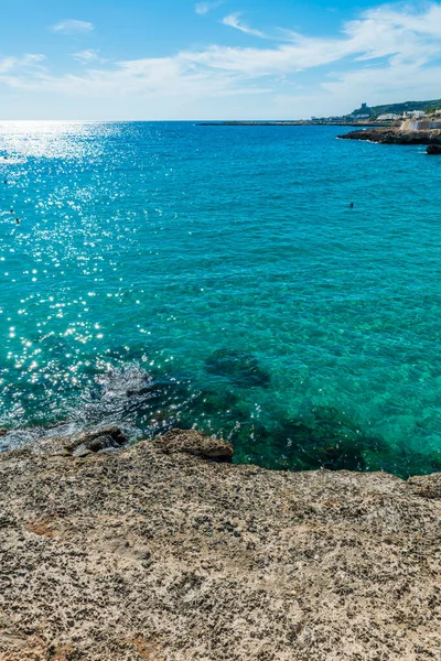 Bucht Und Küste Von Torre Uluzzo Salento Italien — Stockfoto