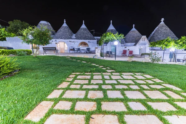 Unique Trulli Maisons Avec Toits Coniques Alberobello Petite Ville Commune — Photo