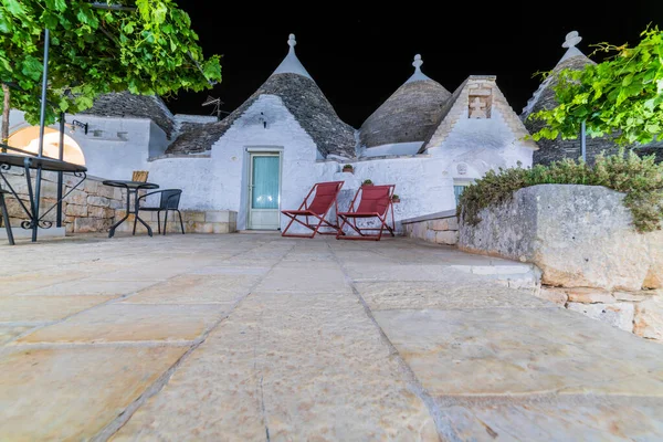 Casas Trulli Únicas Com Telhados Cônicos Alberobello Pequena Cidade Comuna — Fotografia de Stock