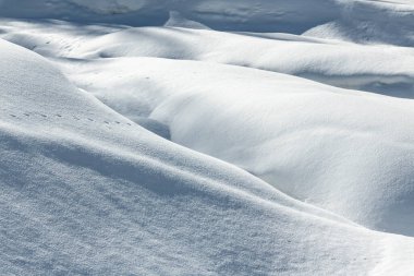 İtalya 'da kış aylarında Sappada manzarası 