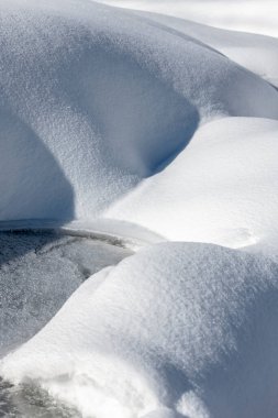İtalya 'da kış aylarında Sappada manzarası 