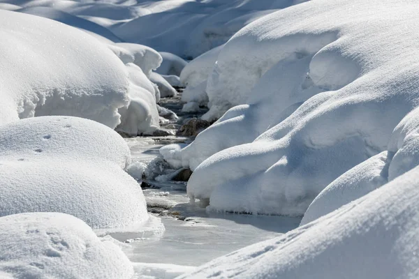 Sappada Uitzicht Tijdens Winter Italië — Stockfoto