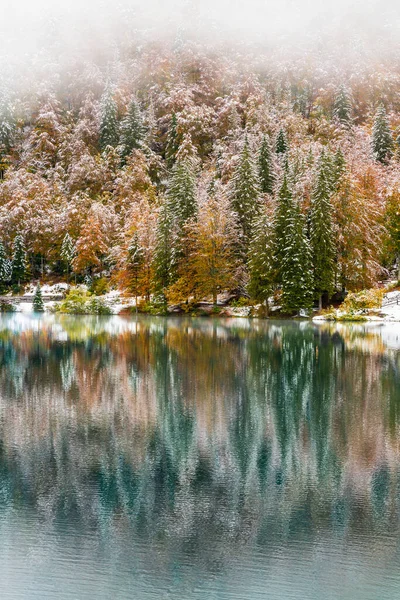 Krásný Výhled Přírodu Fusine Lake Itálie — Stock fotografie