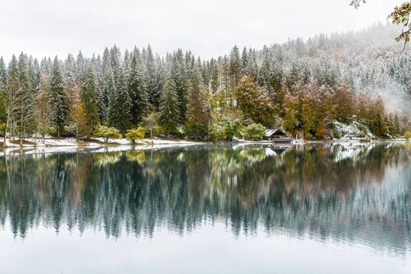 Schöne Aussicht Auf Die Natur See Von Fusine Italien — Stockfoto