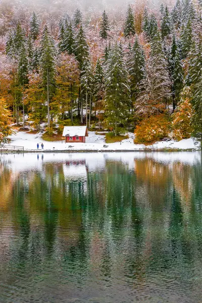 Prachtig Uitzicht Natuur Fusine Meer Italië — Stockfoto