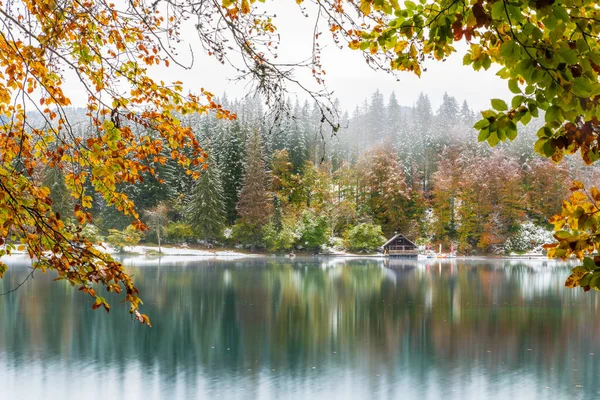 Beautiful Nature View Fusine Lake Italy — Stock Photo, Image