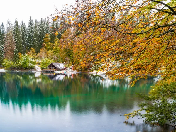 Beautiful Nature View Fusine Lake Italy — Stock Photo, Image