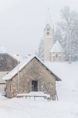 Camporosso kış sahnesi, Liguria, İtalya