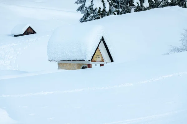 Invierno Frío Nevado Vista Dolomitas Sappada —  Fotos de Stock