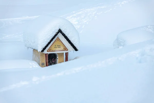 Koude Besneeuwde Winter Sappada Dolomieten Bekijken — Stockfoto