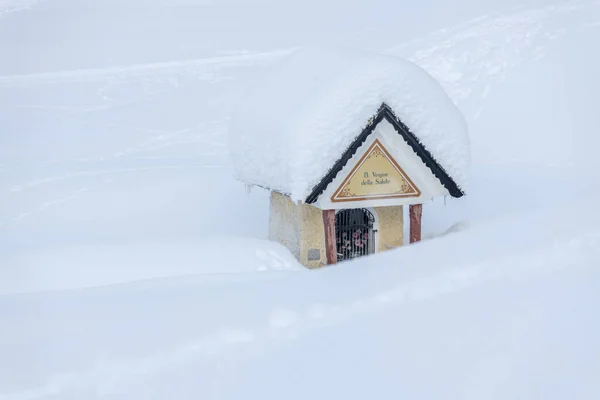 Kalte Und Schneereiche Winter Sappada Dolomiten Blick — Stockfoto