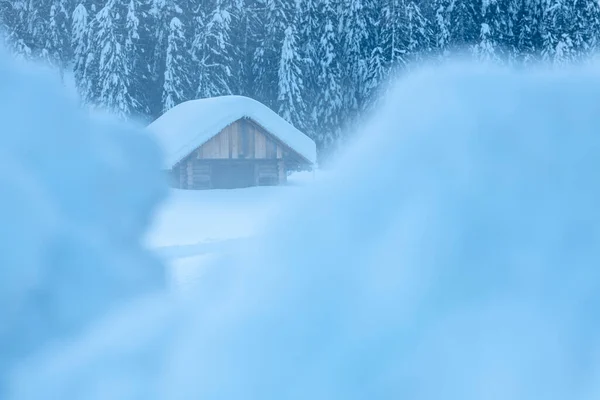 Studená Sněžná Zima Zobrazení Dolomit Sappada — Stock fotografie