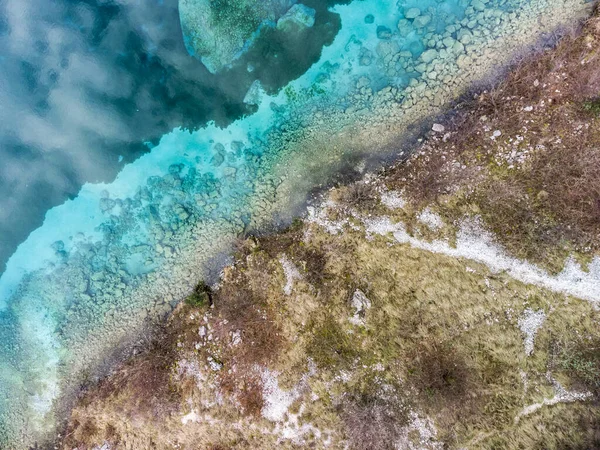 Lake Cornino Beautiful Aerial View Italy — Stock Photo, Image