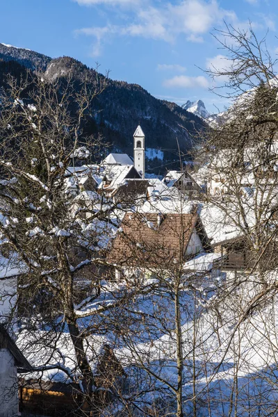 Pesariis Vintertid Scen Italien — Stockfoto