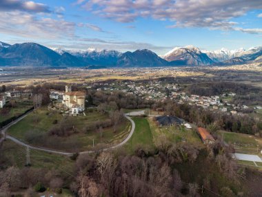 İtalya 'nın Udine eyaletinin havadan görüntüsü.