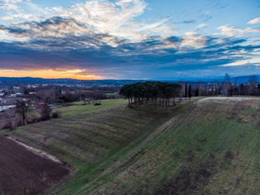 Montegnacco, İtalya 'nın hava manzarası