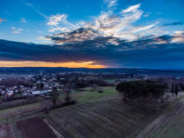 Montegnacco, İtalya 'nın hava manzarası