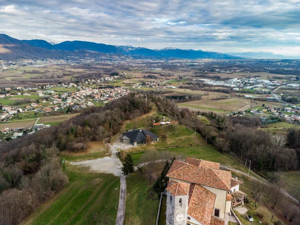 意大利乌迪恩省的空中景观 — 图库照片