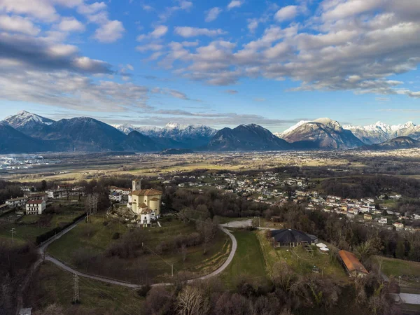 Aerial View Monte Buja Highland Italy — Stock Photo, Image