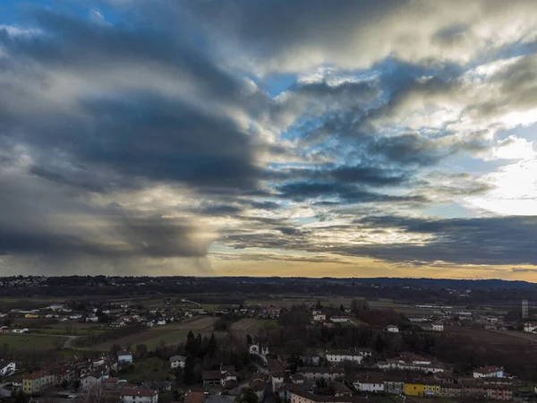 Aerial View Montegnacco Olaszország — Stock Fotó