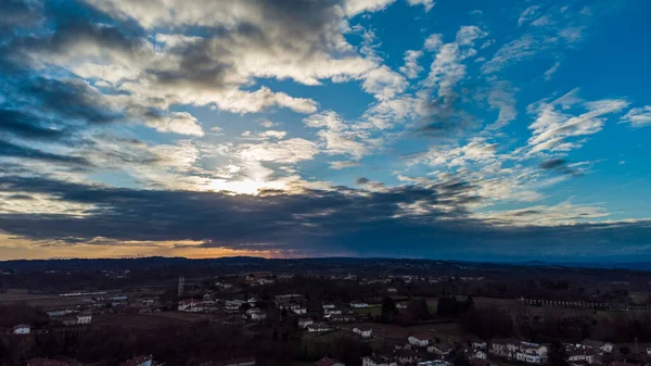 Veduta Aerea Montegnacco Italia — Foto Stock