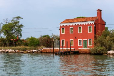 Burano Murano şehri, Venedik, İtalya 