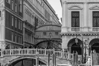 Siyah beyaz Murano Burano şehri, İtalya