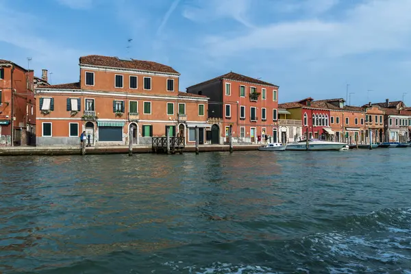 Day Time Burano Murano Channel Cityscape Multi Color Buildings Venice — Stock Photo, Image