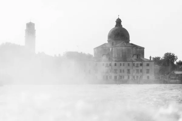 Fekete Fehér Városkép Burano Murano Velence Olaszország — Stock Fotó