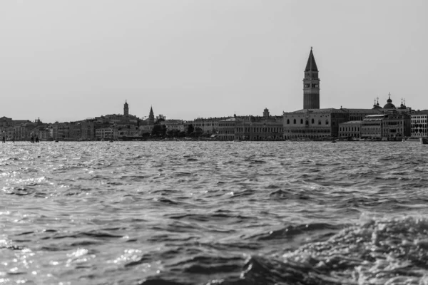 Siyah Beyaz Şehir Burano Murano Venedik Talya — Stok fotoğraf
