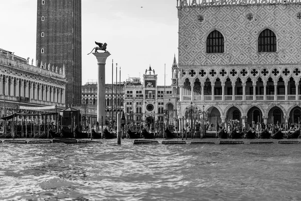 Black White Cityscape Burano Murano Venice Italy — 스톡 사진