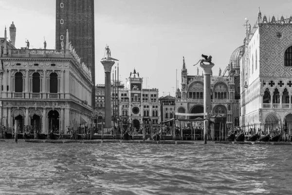 Black White Cityscape Burano Murano Venice Italy — 스톡 사진