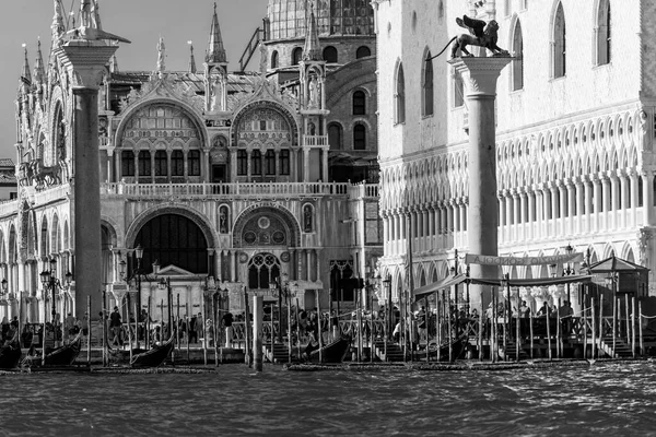 Black White Cityscape Burano Murano Venice Italy — 스톡 사진