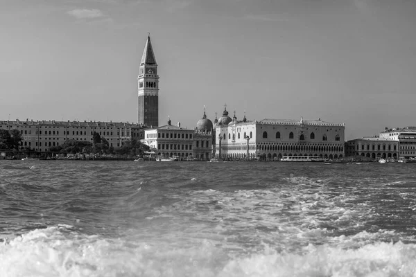Czarno Biały Pejzaż Burano Murano Wenecja Włochy — Zdjęcie stockowe