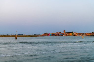 Burano Murano şehri, Venedik, İtalya 
