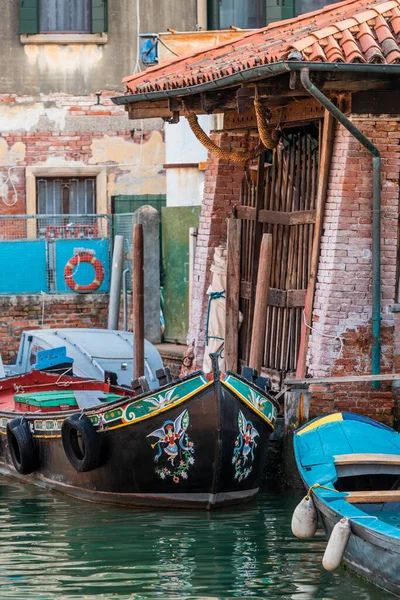 Arquitectura Tradicional Venecia Municipio Venezia Murano Burano Coloridas Casas Canal — Foto de Stock