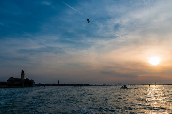 Спокійний Захід Сонця Моря Мурано Бурано — стокове фото