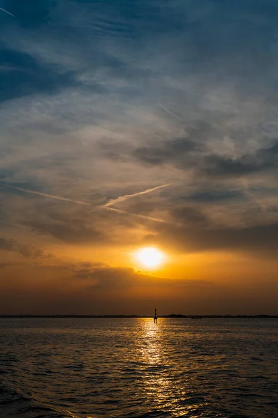 Tranquil Sunset Sea Murano Burano — Stock Photo, Image