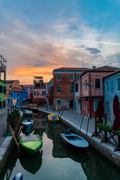 Colorful Houses Canal Traditional Venice Architecture Municipality Venezia Murano Burano — Stock Photo, Image