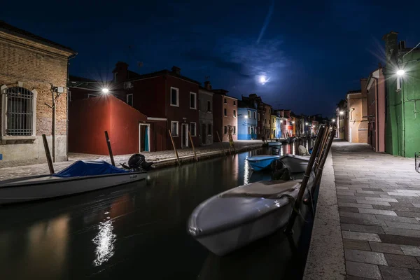 Case Colorate Canali Architettura Tradizionale Veneziana Comune Venezia Murano Burano — Foto Stock