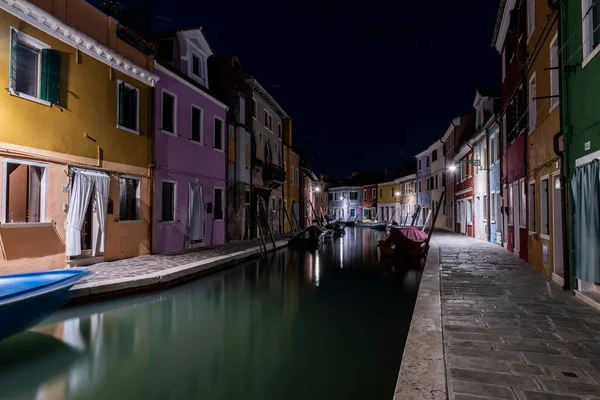 Case Colorate Canali Architettura Tradizionale Veneziana Comune Venezia Murano Burano — Foto Stock