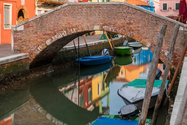 Burano Murano Channel Cityscape Velence Olaszország — Stock Fotó