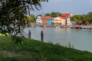 Burano Murano kanal şehir merkezi, Venedik, İtalya 